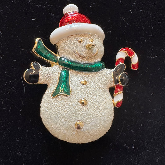 SFJ Snowman Pin Brooch