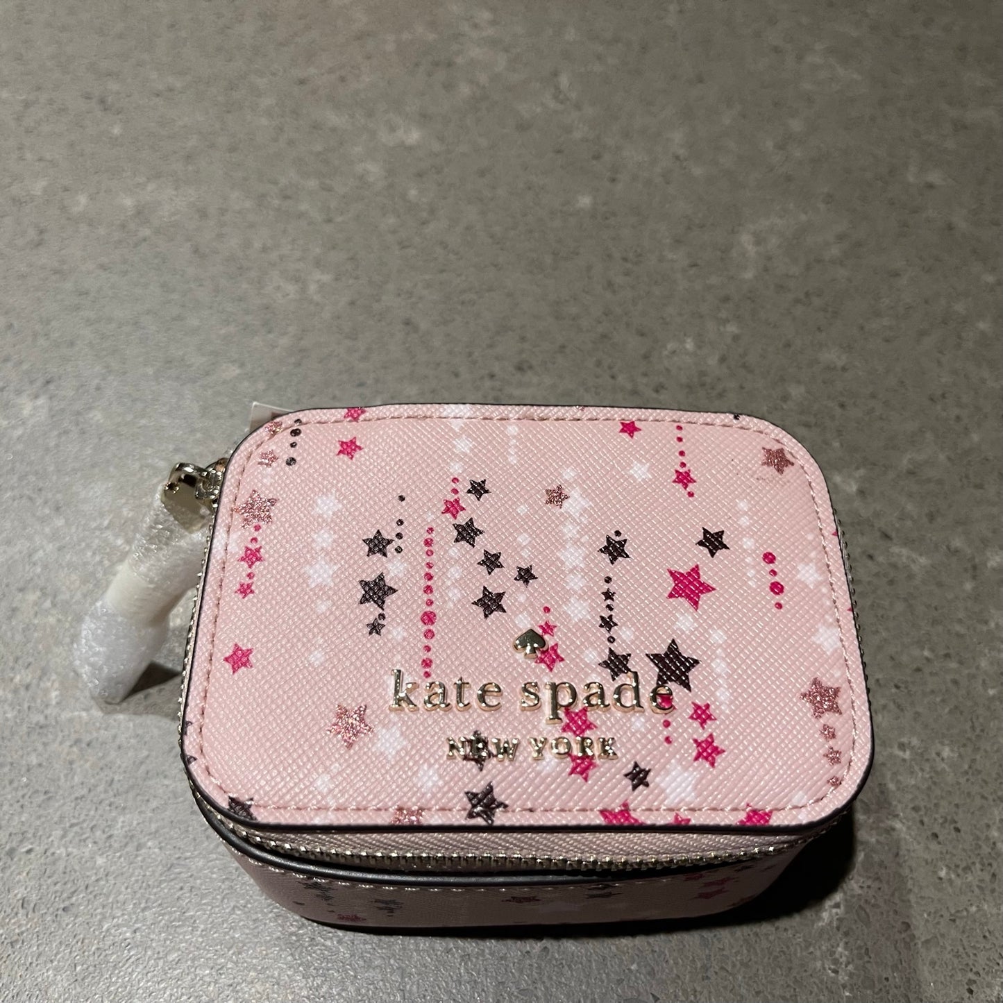 Kate Spade Twinkle Pink Leather Travel Jewelry Box