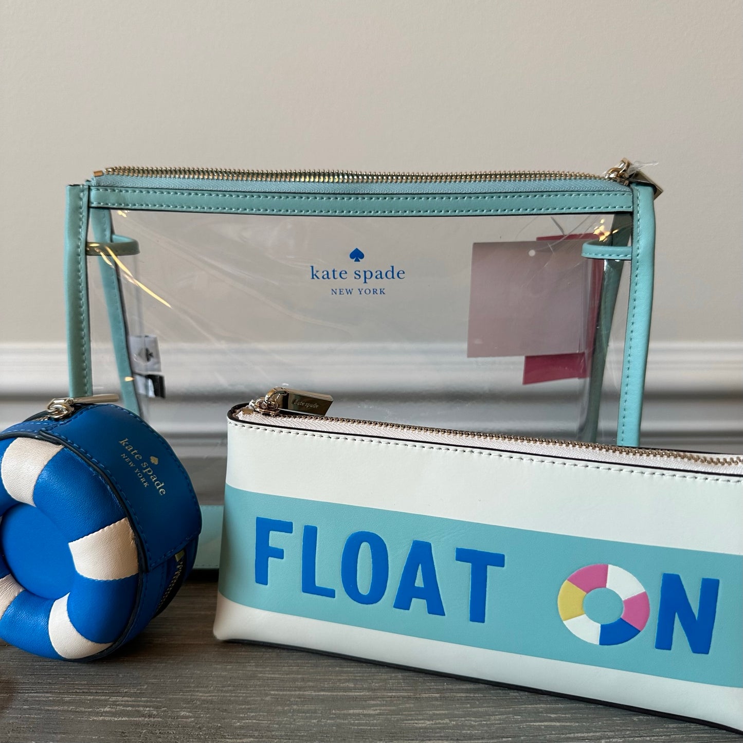 Kate Spade Pool Float Makeup Bag & Coin Purse