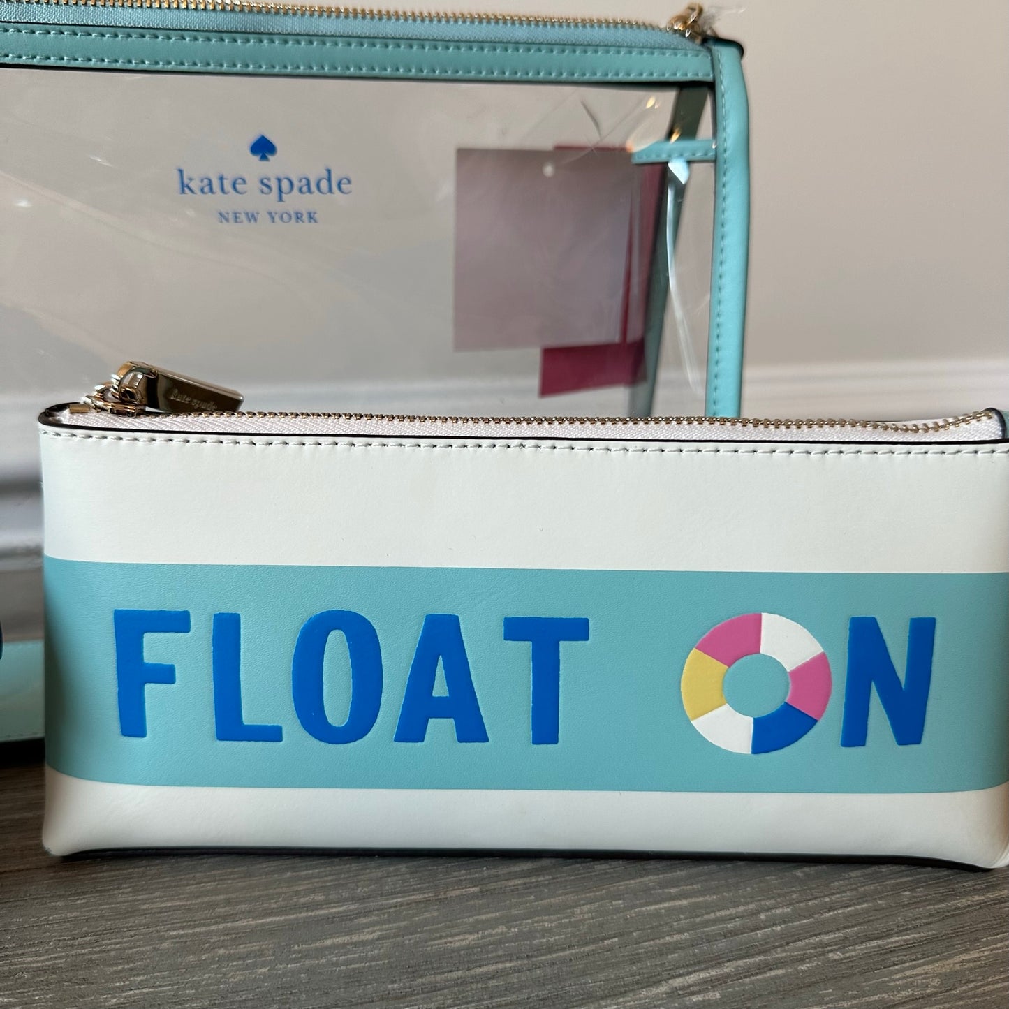 Kate Spade Pool Float Makeup Bag & Coin Purse