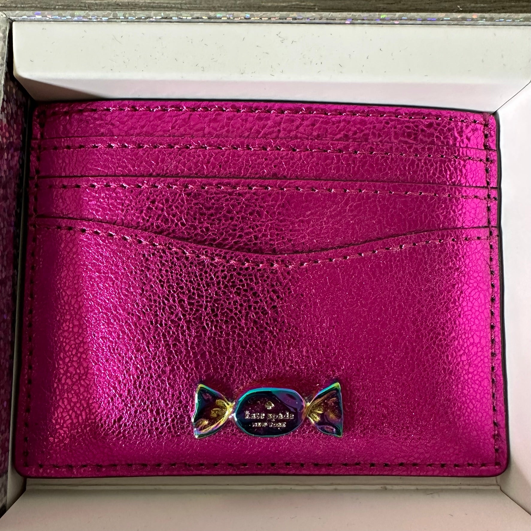 Kate spade candy wallet and retailer keychain set new